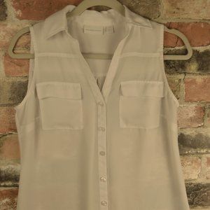 New York & Company sleeveless white blouse, like new, size xs